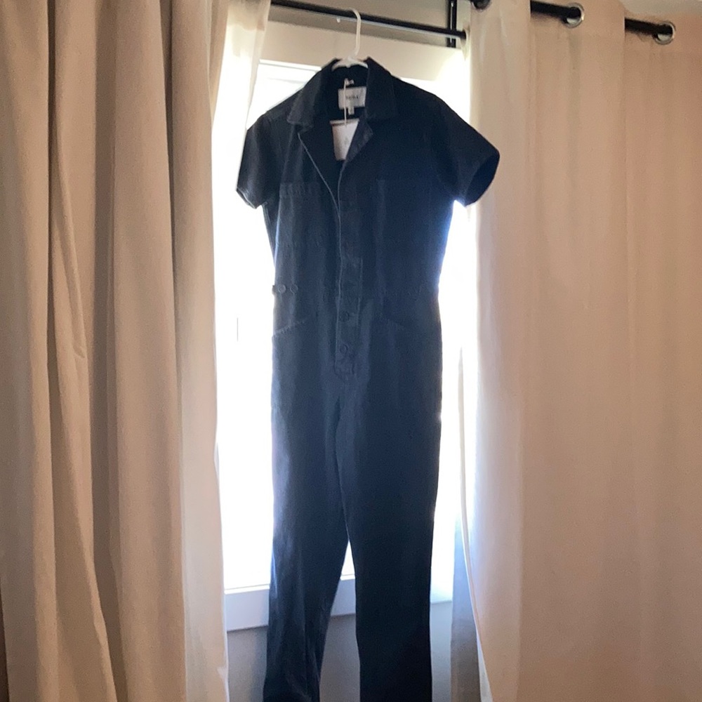 Pistola Black Denim Jumpsuit